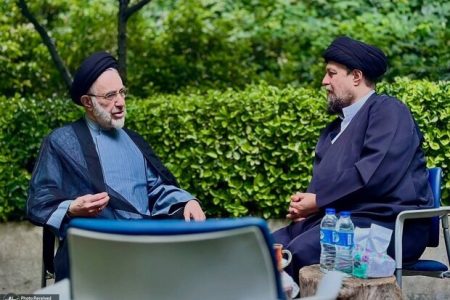 عیادت سید حسن خمینی از سید محمد خاتمی پس از عارضه قلبی