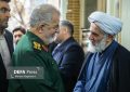 فرماندهان سپاه در مراسم ترحیم پدر حسین طائب/ حداد عادل و مخبر هم بودند + عکس