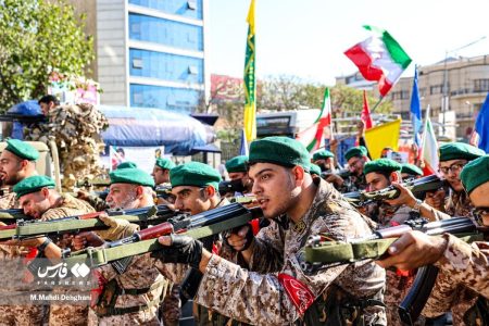 عکس | تابوت نتانیاهو و ترامپ در رزمایش ۳۱۳ هزار نفری جانفدایان