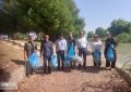 پاکسازی ساحل رودخانه شاوور شوش در راستای پویش «خوزستان پاکیزه»