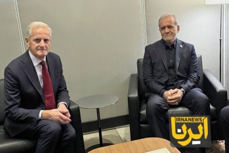 تصویر دیدار و گفت وگوی پزشکیان و نخست وزیر نروژ